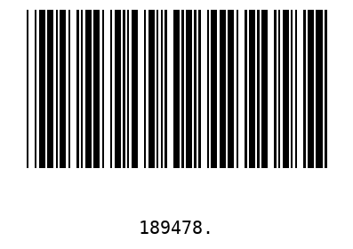 Barcode 189478