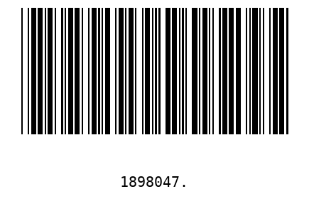 Bar code 1898047