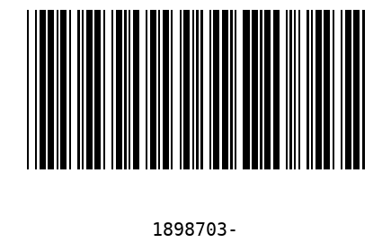 Bar code 1898703