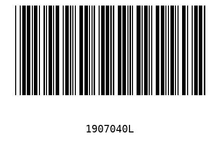 Bar code 1907040