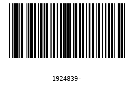 Bar code 1924839