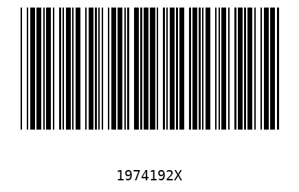 Bar code 1974192