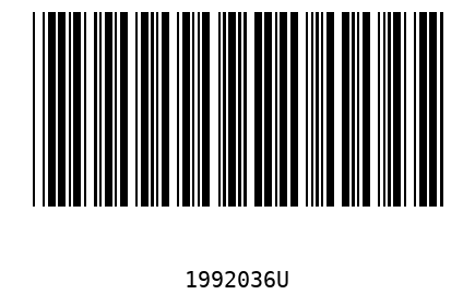 Bar code 1992036