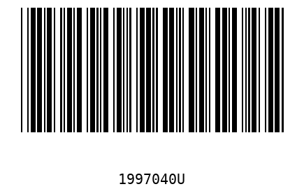 Bar code 1997040