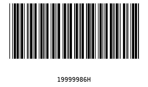 Bar code 19999986