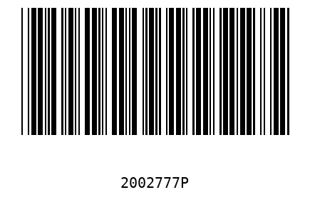 Bar code 2002777