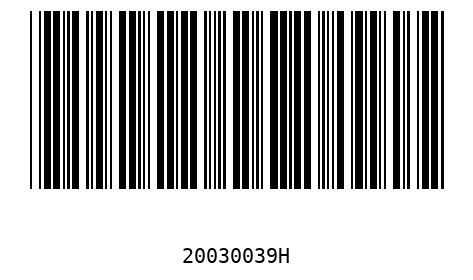 Barcode 20030039