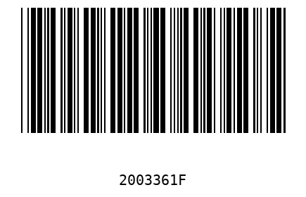Bar code 2003361