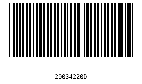 Barcode 20034220