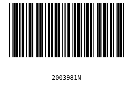 Bar code 2003981