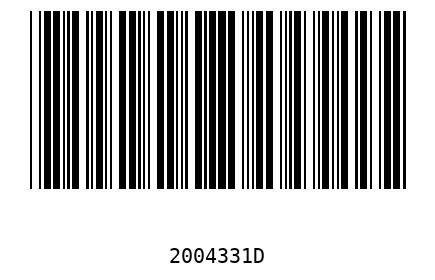 Bar code 2004331
