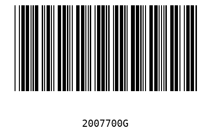 Barra Código 2007700