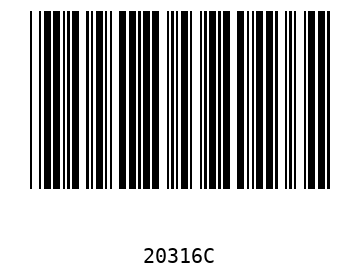 Barra Código, Code 39 20316