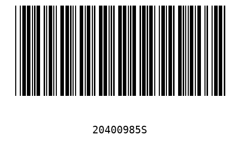 Barcode 20400985