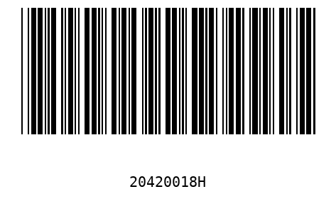 Barcode 20420018