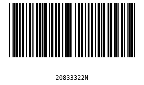 Bar code 20833322