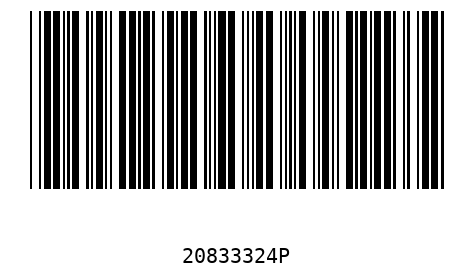 Bar code 20833324