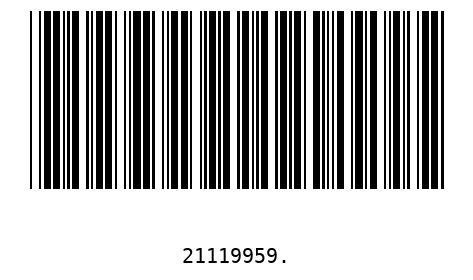 Bar code 21119959