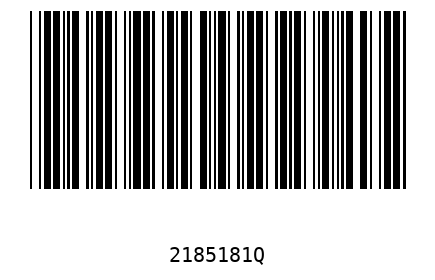 Bar code 2185181