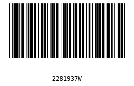 Bar code 2281937