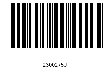 Bar code 2300275