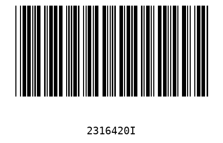 Barcode 2316420