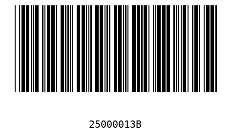 Bar code 25000013