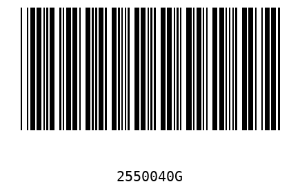 Barcode 2550040