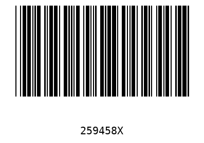 Bar code 259458