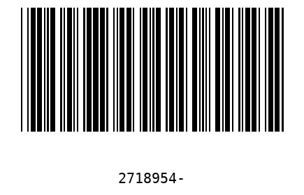 Barcode 2718954