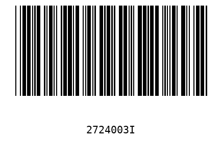 Barcode 2724003