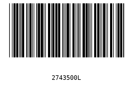 Barcode 2743500