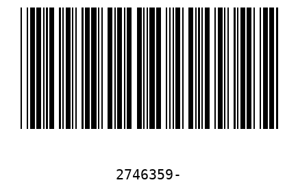 Barcode 2746359
