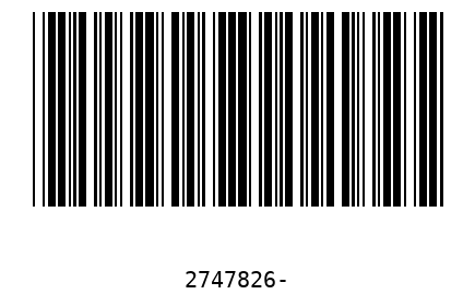 Barcode 2747826