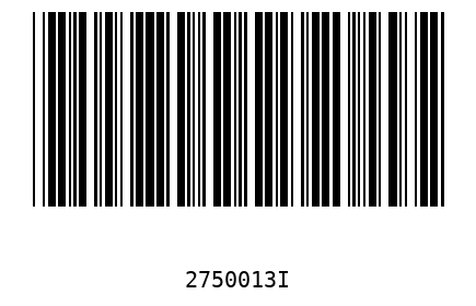 Barcode 2750013