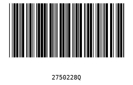 Barcode 2750228