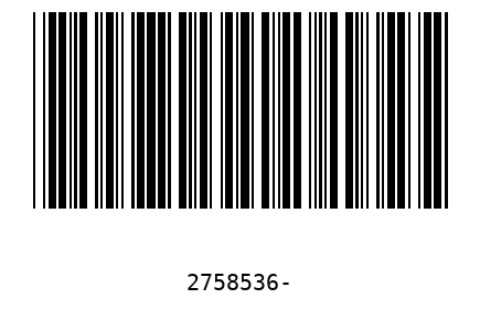 Barcode 2758536