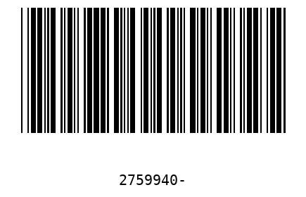 Barcode 2759940