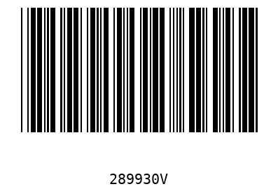 Bar code 289930