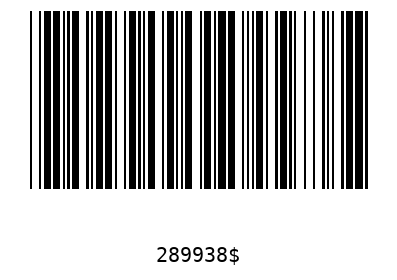 Bar code 289938