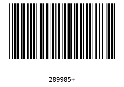 Bar code 289985
