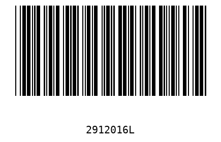 Bar code 2912016