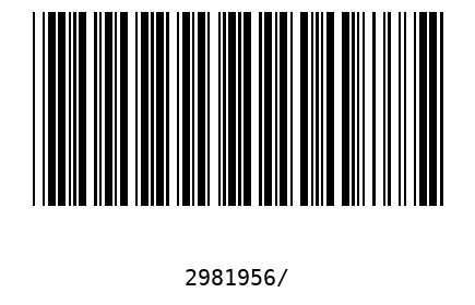 Bar code 2981956