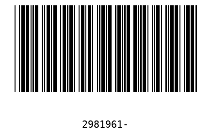 Bar code 2981961