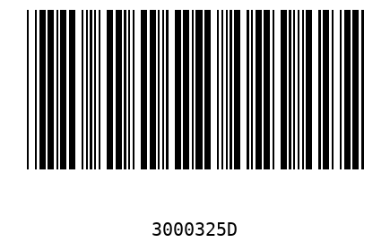 Barcode 3000325