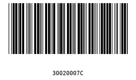 Barcode 30020007
