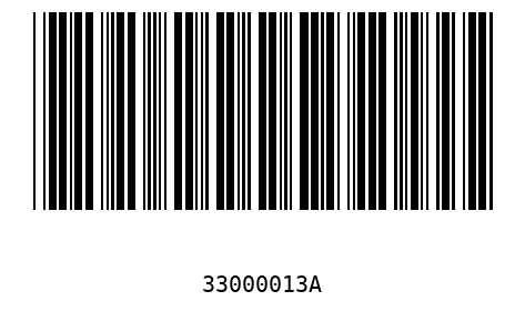Bar code 33000013