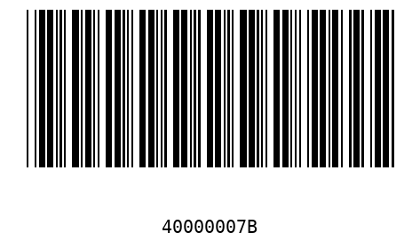 Bar code 40000007