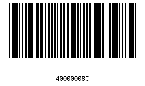Bar code 40000008