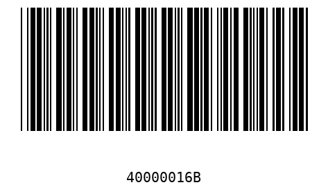 Bar code 40000016